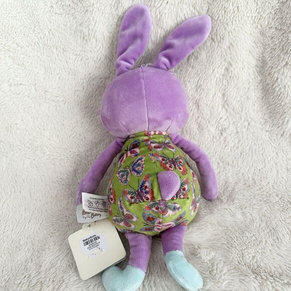 Bunnies By The Bay Purple Rabbit Butterflies On Body Plush Stuffed With Tag - Picture 4 of 5